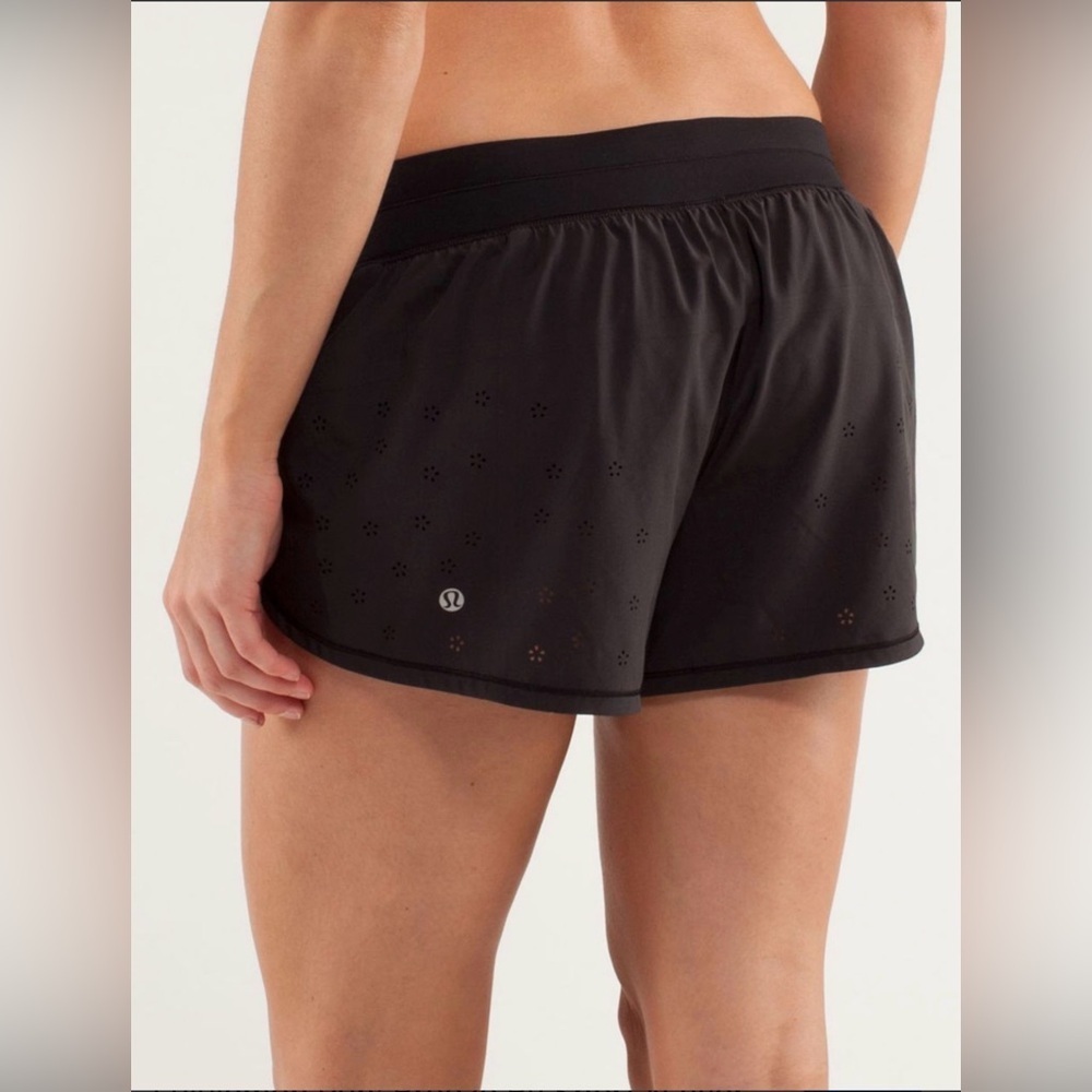 lululemon athletica Black Laser-Cut Athletic Shorts